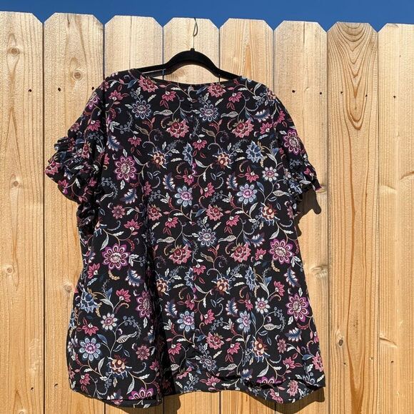 Take 50% OFF- Lane Bryant Women’s Floral Blouse, Size-28 - Picture 5 of 7